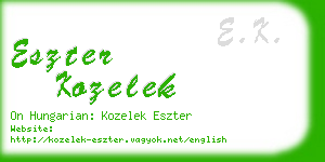 eszter kozelek business card